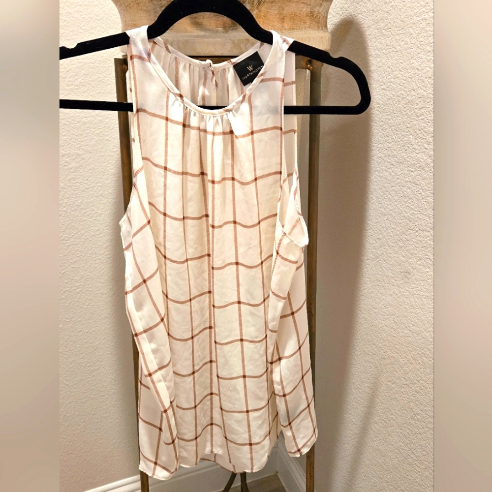 Worthington Ladies Print Sleeveless Blouse Size - M